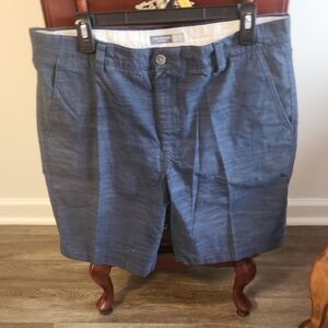 Van Heusen Navy Flat Front Shorts